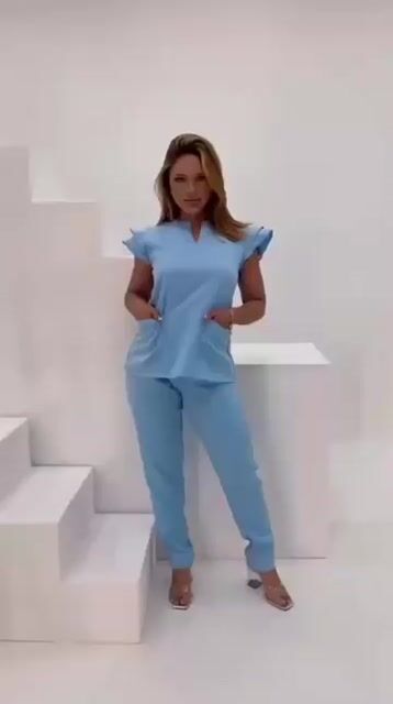 Vídeo de Scrub Karine (Azul bebê)