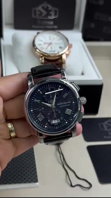 Video de Montblanc 44mm - AÇO/MOSTRADOR PRETO - COURO