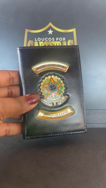 Video de Carteira em couro com 2 brasões - Poder legislativo procurador