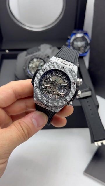 Video de Hublot Big Bang 43mm - FIBRA DE CARBONO BRANCO/MOSTRADOR SKELETON - SILICONE