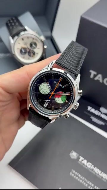Video de TAG Heuer Chrono Carrera 44mm - AÇO/MOSTRADOR PRETO - NYLON