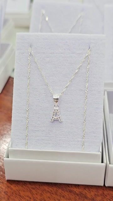 Video de Collar Conjunto Plata 925 Inicial Con Piedras Mcs - C2339