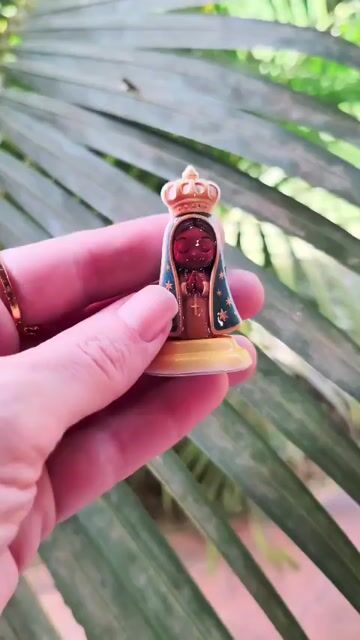 Vídeo de Pedestal Nossa Senhora Aparecida - 5 cm -