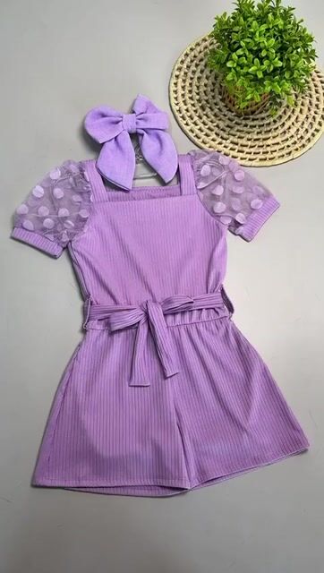 Vídeo de Macacão Macaquinho Infantil Mini Diva Blogueirinha Menina Moda Festa Verão
