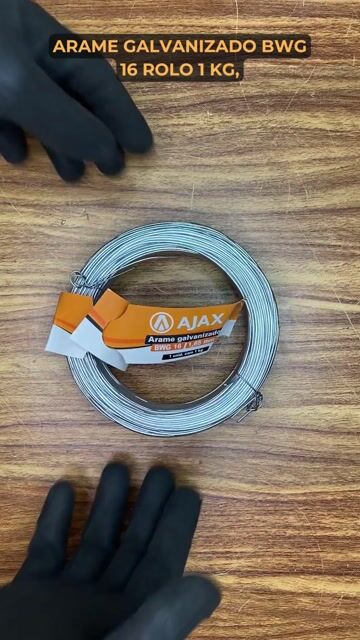 Vídeo de Arame Galvanizado A30003 BWG 16 - 1,65 mm Rolo 1 kg - AJAX