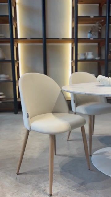 Video de Combo Mesa Ronda 1.20m White + Silla Cheers Madera Beige set x4 -
