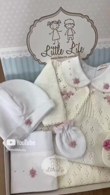 Video de Kit Saída de Maternidade Jasmim Florzinha Off White - 9 peças
