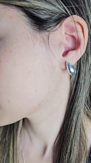 Video de Aros Plata 925 Modelo Gota 9x19 Milimetros C1947