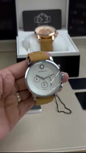 Video de Montblanc 43mm - AÇO/MOSTRADOR BRANCO - COURO