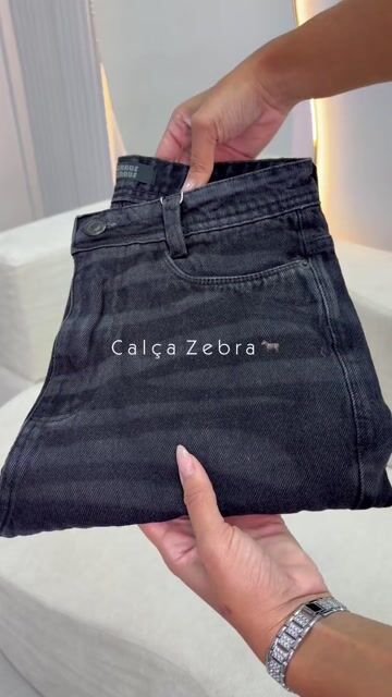 Vídeo de Calça Wide Jeans Zebra Cód 3377