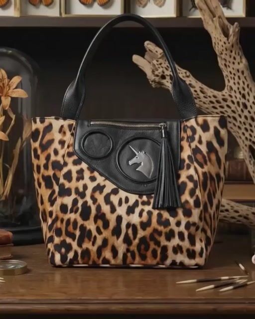 Vídeo de SHOPPING BAG POSH ONÇA + COURO PRETO