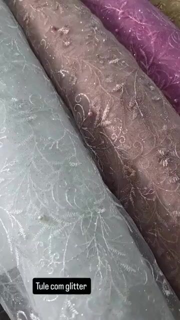 Vídeo de Tecido Tule Pérola Glitter | 1,30m de Largura – 100% Poliéster