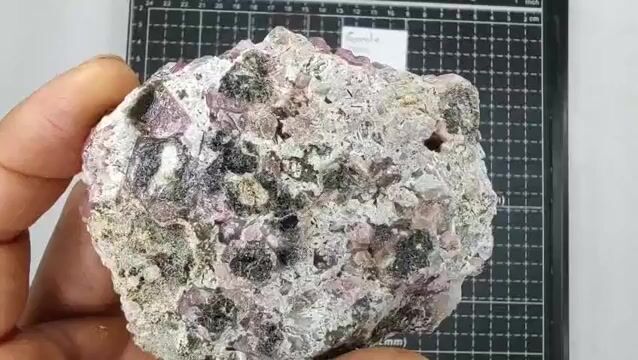 Video of 212g Raspberry Garnet with Vesuvianite 1 pc Collector Mineral - Coahuila L213