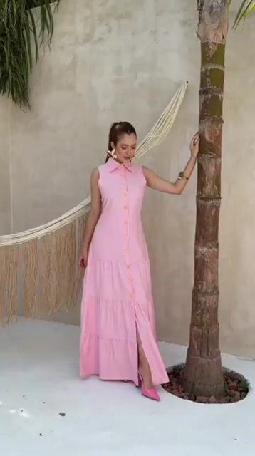 Vídeo de Vestido Chemise Longa Angel Alfaiataria Marrant Elegante