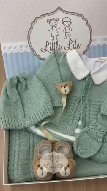 Video de Kit Saída de Maternidade Leonardo Urso Verde - 8 peças