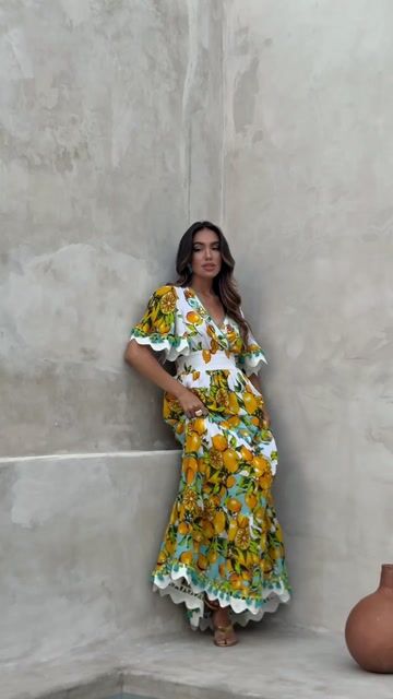 Video de Vestido longo boho limão siciliano Cod:001