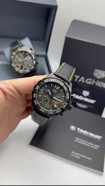 Video de TAG Heuer Senna 43mm - AÇO PRETO/MOSTRADOR PRETO - COURO