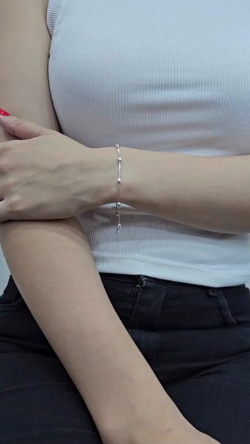 Video de Pulsera Plata 925 Cola De Raton Con Bolitas 19 Cm C2006 Plateado 19 Cm 6.05 Cm