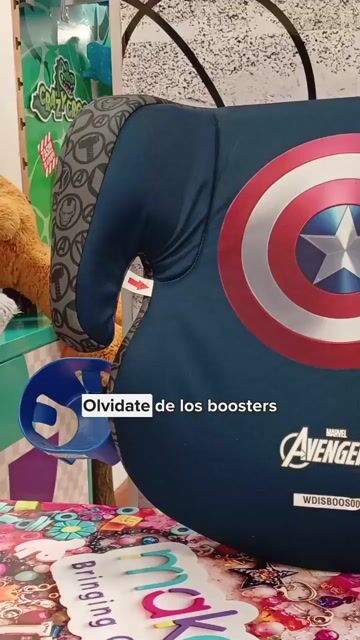 Video de Booster Sin Respaldo Con Portavaso Capitan America 15-36 Kg