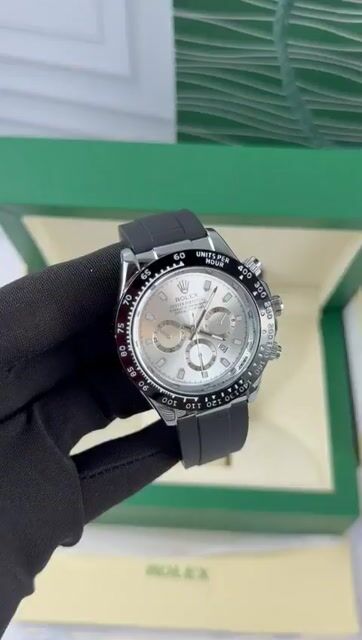 Video de Daytona - 40mm - AÇO/MOSTRADOR BRANCO - SILICONE