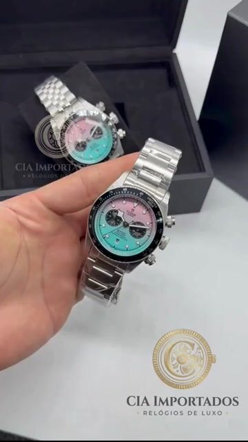 Vídeo de Black Bay Chronograph Relógio Premium Multicolor Masculino | CIA IMPORTADOS