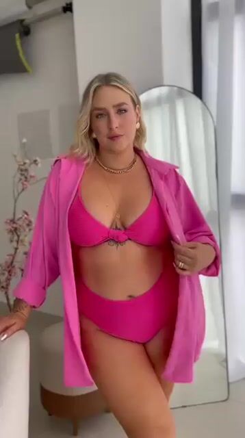 Vídeo de CONJUNTO PLUS SIZE SHINE ROSA - BIQUÍNI NÓ SHINE CALCINHA CINTURA ALTA