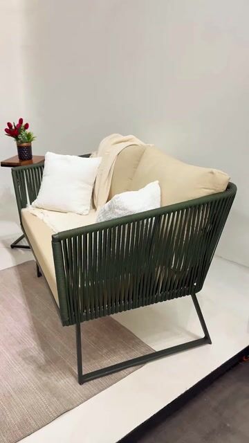 Video de Poltrona Riviera em Alumínio e Tricô Náutico | Poltrona para Área Externa e Varanda