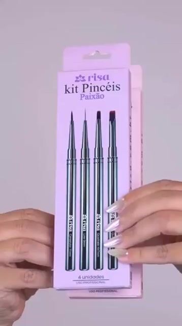 Vídeo de Kit de Pincéis Risa Profissional - 4 Unidades