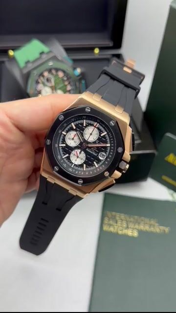 Video de Audemars Piguet Royal Oak Offshore 44mm - AÇO DOURADO/MOSTRADOR PRETO - SILICONE