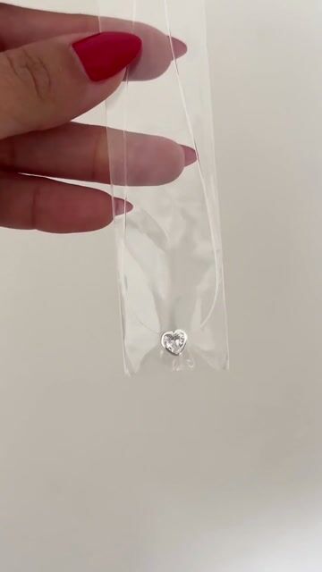 Video de Collar Tanza transparente con corazón