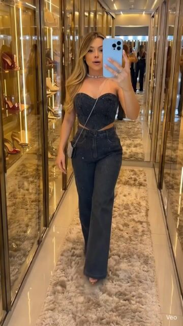 Video de Conjunto jeans bordado em strass