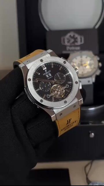 Video de Hublot Tourbillon 47mm - AÇO/MOSTRADOR PRETO - SILICONE E COURO