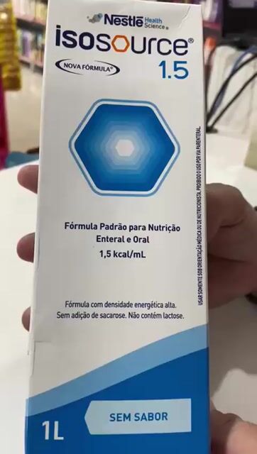Vídeo de ISOSOURCE 1.5 CAL S/SACAROSE COM FIBRAS 1000ML SEM SABOR CAIXA