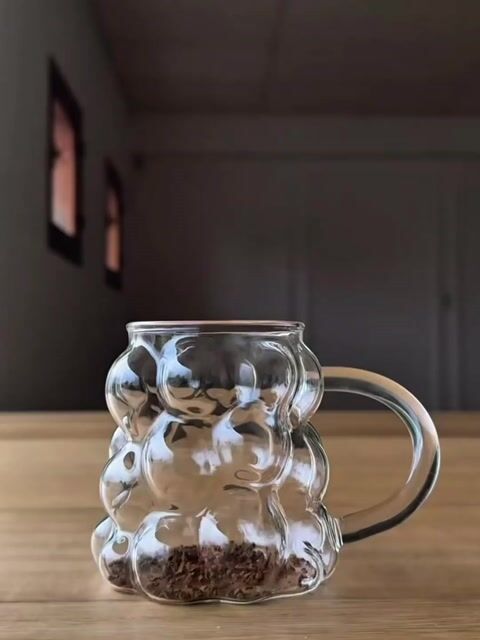 Video de Taza Vidrio Burbujas C/Asa