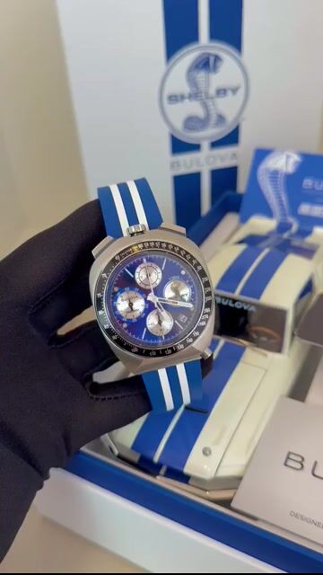 Video de Relógio Bulova Racer Shelby Limited Edition 7500pcs 43mm - AÇO/MOSTRADOR AZUL