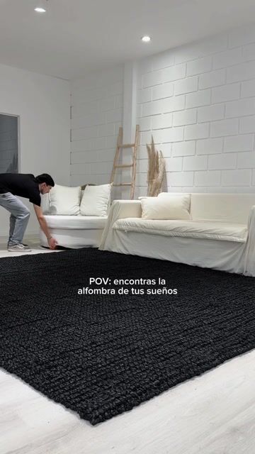 Video de Alfombra de Yute Trenzado BUTTALA BLACK