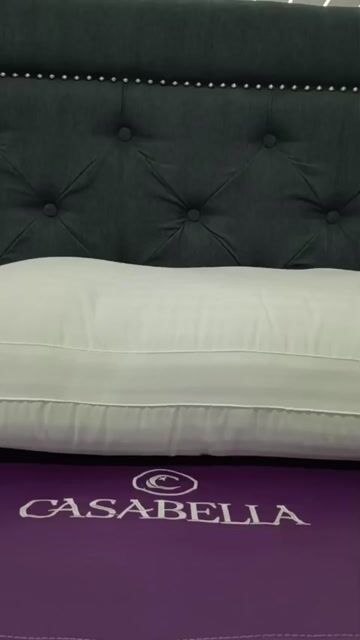 Video de Almohada Casabella Alma - 70x50 - Vellon con corazon de Espuma placa