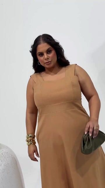 Vídeo de Vestido Pâmela Linho Plus Size