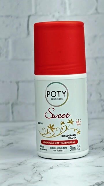 Vídeo de Desodorante Roll-on Sweet 50 ml Poty Cosméticos
