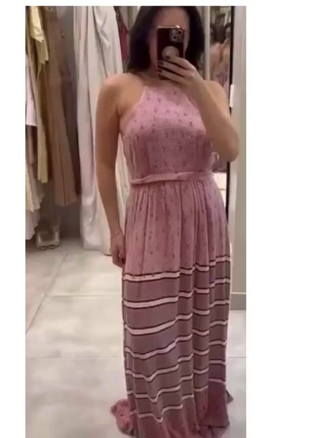 Video de Vestido Farm Longo - Estampado -Tam M