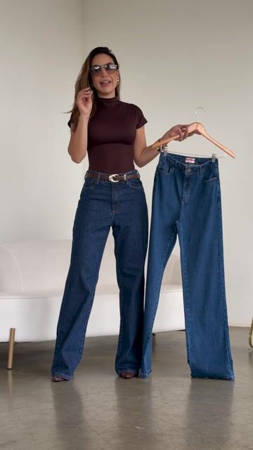 Video de Calça Jeans Wide Leg Barbara