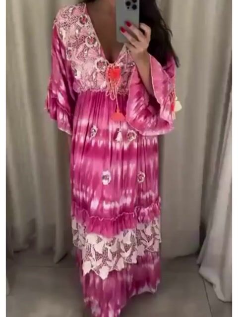Video de Vestido Mila Paris - Tie Dye Rosa - Tam M