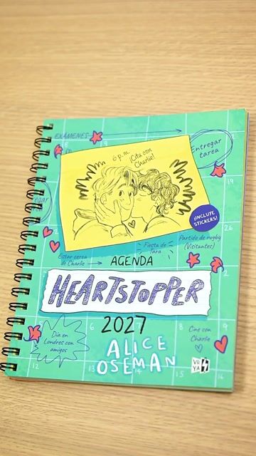 Video de Agenda V & R Heartstopper 2027 Semanal 18x23 Tapa Flex