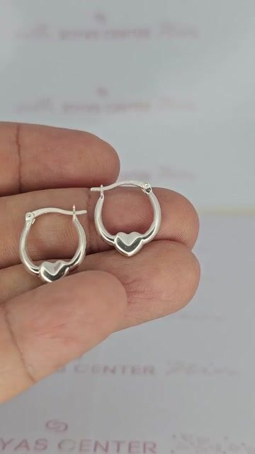 Video de Aros Plata 925 Italianos Corazon 15 X 18 Mm Pd - C2265