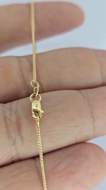 Video de Collar Grumet Oro 18k Amarillo 40 Cm Mosqueton - Tb - C2351