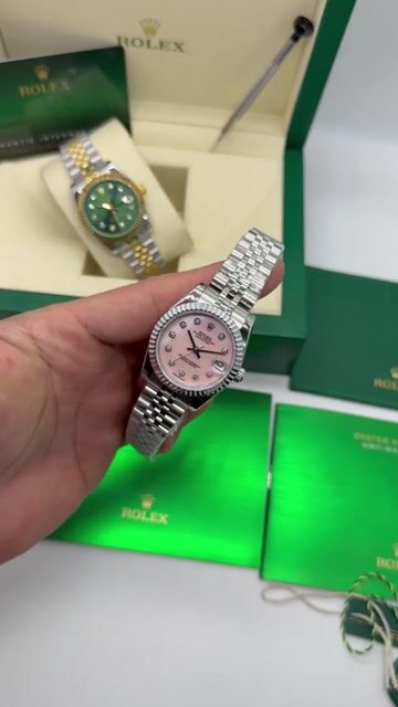Video de Rolex Datejust - 32mm - Mostrador rosa