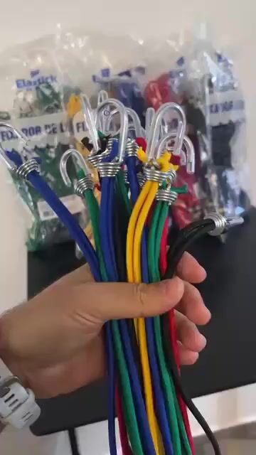 Vídeo de Kit 50 Extensor Elástico 35cm Caminhão Lona Corda Fixador
