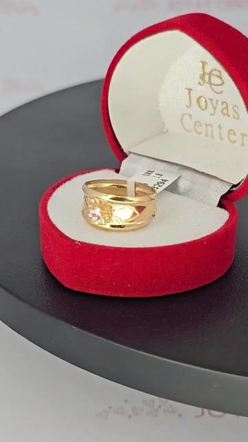 Video de Anillo Oro Rojo 18k Thompson Piedra Rosa 1.8 Gr C2155