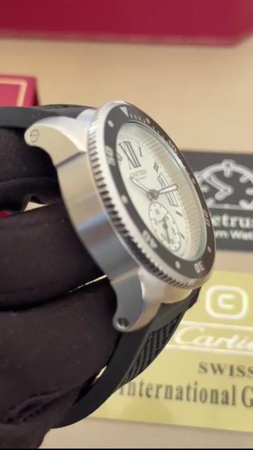 Video de Cartier Calibre de Diver 42mm - AÇO/MOSTRADOR BRANCO - SILICONE