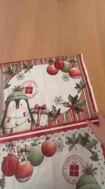 Video de Painel Jogo Americano NATAL - Fuxicos e Fricotes (Tecido Digital 100% algodão )